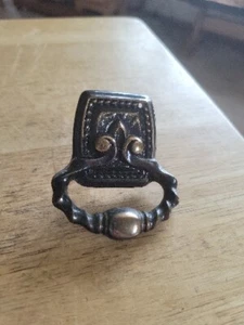 Amerock Bonaventure Antique English 2-7/8" Fixed Ring Pull, Backplate W/Screw. - Picture 1 of 7