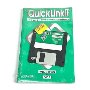 Quick Link II Fax Software for Windows and DOS 3.5" 3 1/2" Disk Diskette Sealed - Picture 1 of 17