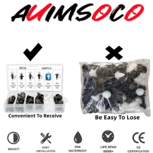 100 x Fender Liner Fastener Rivet Push Clips Retainer  Universal For to suzuki - Foto 1 di 13