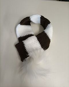 Dog Scarf with Pompom, available any colour, Gift, Handmade Knitted,