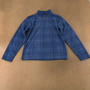 Avalanche Youth Size Large (10-12) Blue Plaid Fleece 1/4 Zip Pullover NWOT - Picture 1 of 4