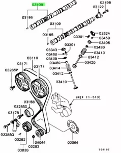Genuine Inlet Camshaft For: Mitsubishi Lancer Evo 4 5 6 7 8 9 CN9A CP9A CT9A - Picture 1 of 1