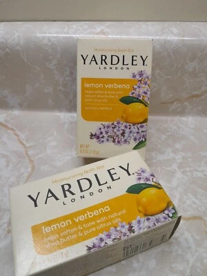 2 YARDLEY London Lemom/Verbena  Moisturizing Bath Bar Soap 4.25 oz Water Spots - Image 1 of 4
