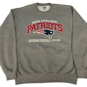 Felpa Vintage Y2K New England Patriots XL Jerzees NuBlend NFL Made in Mexico - Foto 1 di 9