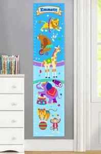Big Top Circus Personalized Unisex Baby's / Kids Canvas Growth Chart - Picture 1 of 2