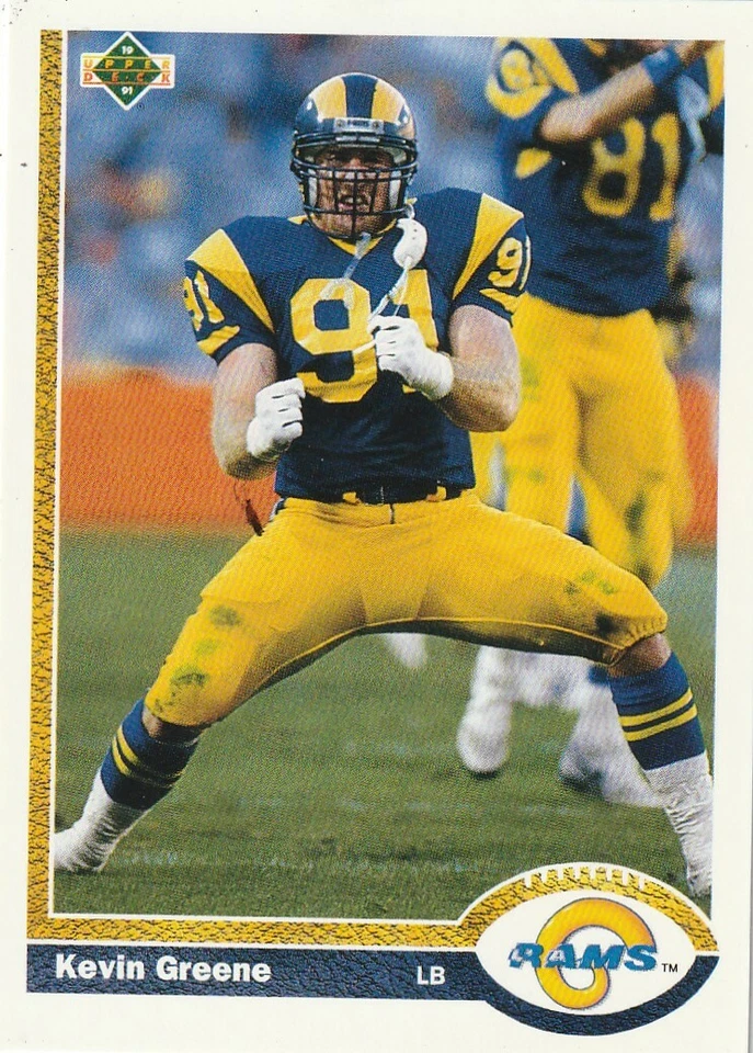 FREE SHIPPING-MINT-1991 Upper Deck Kevin Greene #162 RAMS PLUS BONUS CARDS - Image 1 of 1