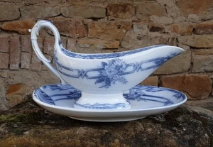 ***ANTIKE SAUCIERE*SARREGUEMINES*CÉRÉS*FLORALES DEKOR*MUSCHEL*EISENSTEIN*** - Bild 1 von 11