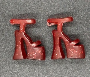BARBIE BAMBOLA moda SCARPE BEAT STREET DOROTHY ROSSO GLITTER PLATFORM TACCO DISCOTECA - Foto 1 di 7