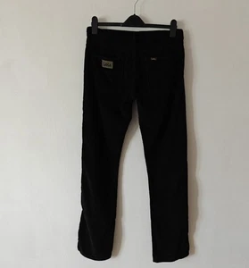 Men's Lois Jumbo Cords New Dallas W32 L34 Black Straight Leg Made In Spain - Picture 1 of 18