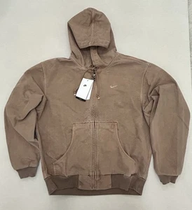 Nike Men's Washed Brown Full Zip Hoodie Jacket Small FZ6575-200 $205 NWT - Picture 1 of 11
