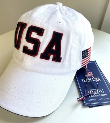 Ralph Lauren Polo USA Olympic Team Hat White American Flag Paris 2024 Unisex - Image 1 of 4
