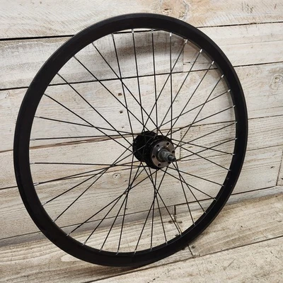 24-Inch Alloy Rear Wheel with WEI XM280 Disc Rim, QR Axle, 36H Spokes, Black - Image 1 of 4