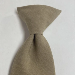 Cravatta London 400 clip su tinta unita beige misto lana anni 50 60 pazzi vintage B4 - Foto 1 di 9