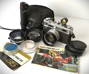 Yashica Electro 35 GS working 35mm film camera with accessories - Picture 1 of 10