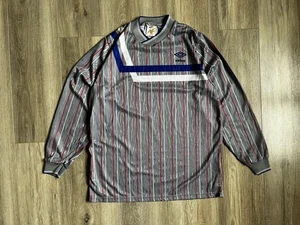 UMBRO VINTAGE 1980s FOOTBALL SHIRT LONG SLEEVE JERSEY SOCCER ENGLAND GRAY size M - Foto 1 di 7