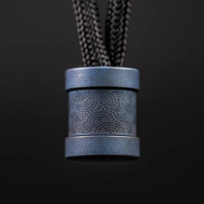 NEW - Collins Trace x Urban EDC “The End” Lanyard Bead Blurple Ti Chaos Seigaiha - Image 1 of 3