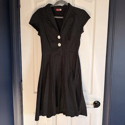 Ruby Rox Size 6 Rockabilly Style Retro Polka Dot Dress - Image 1 of 4