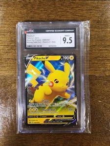 CGC Gem Mint 9.5 Pikachu V Pokemom 2021 SWSH061 Black Star Promos Shining Fates - Picture 1 of 2