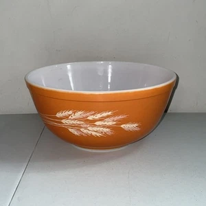 Vintage Pyrex Autumn Harvest Wheat Pattern Nexting Mixing Bowl #403 2.5 Liter - Picture 1 of 8