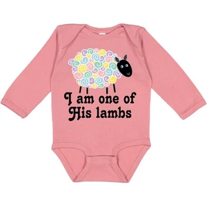 Inktastic Religious Lamb Christian Childs Long Sleeve Creeper Sheep Boys Girls - Picture 1 of 4