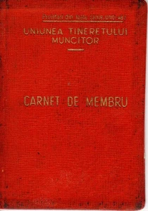 Romania, 1961, Youth Communist Union Member Card - UTM, RPR (missing pages) - Picture 1 of 3