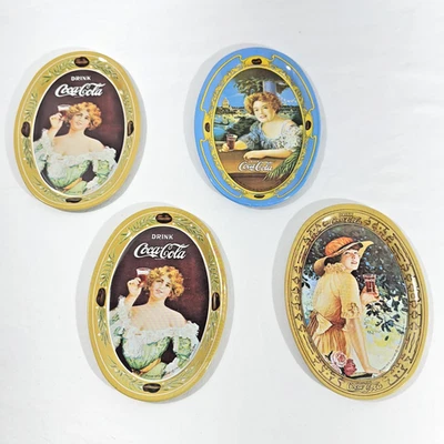 Drink Coca Cola Ashtray Coasters Set of 4 - Printed in 1973 - Pre-Owned - Image 1 of 2
