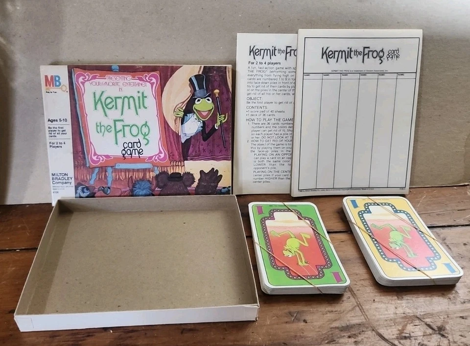 Vintage 1980 Kermit the Frog Card Game by Milton Bradley MB 4106 Complete - Image 1 of 4
