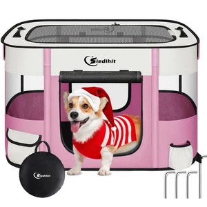 Hund Katze Laufstall, Haustier Welpe Tragbare Laufställe für Outdoor Reisekiste, Indoor... - Bild 1 von 6