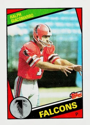 1984 Topps #214 Ralph Giacomarro Atlanta Falcons Rookie - Image 1 of 2