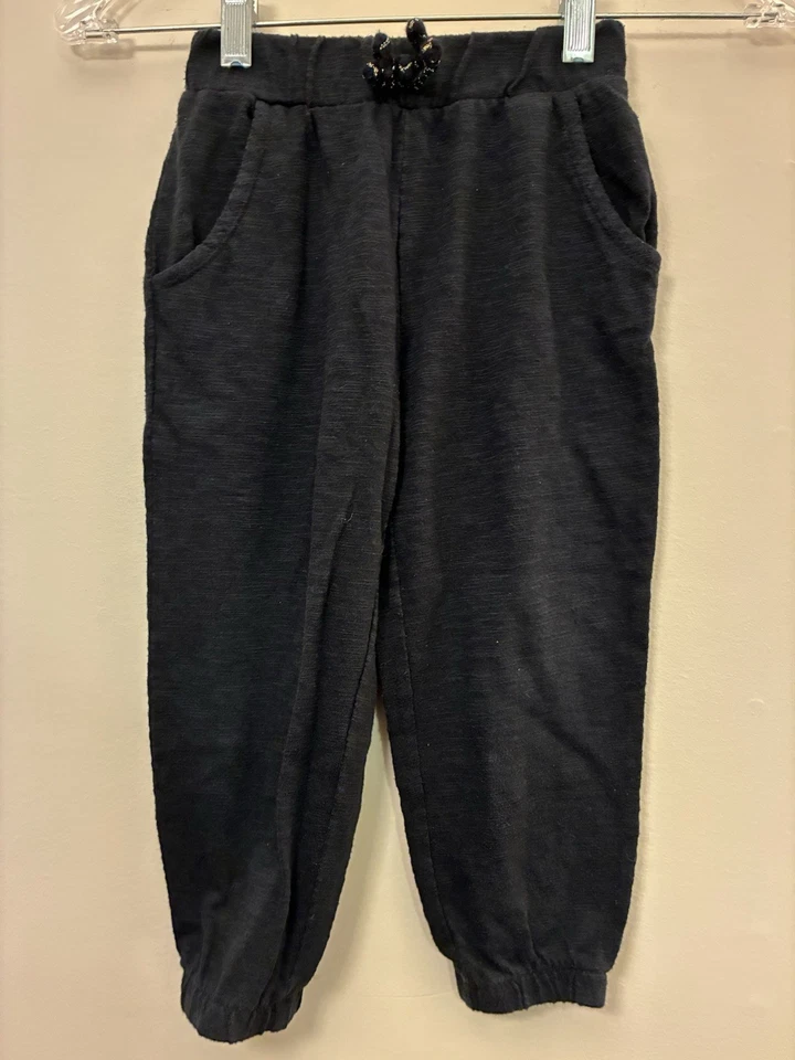 Pantalones de chándal Gymboree para niños niñas negros lisos con lazo metálico mezcla de algodón 4 Foto 1 de 4
