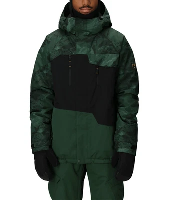 686 Geo Insulated Jacket - Men's - X-Large / Moss Green Colorblock - Image 1 of 4