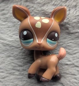 Littlest Pet Shop #2499 HIRSCH Rehkitz BRAUN beige Punkte MOMMY blaue Punkte Augen RAR! - Bild 1 von 8