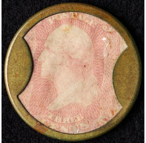 1862 Ayer's kathartische Pillen lange Pfeile 3 ¢ ummantelte Briefmarke Washington Sehr schön - Bild 1 von 2