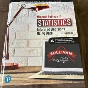 Instructors Ed Statistics Informed Decisions Using Data 6th Edition by Sullivan - Imagen 1 de 6