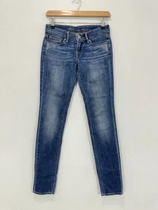 Levi's Skinny Jeans Women 23 (Actual 27x32) Blue Denim Slight Curve Low Rise - Picture 1 of 13
