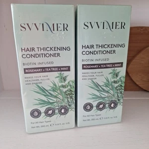 2 x Svvimer Hair Thickening Conditioner Biotin Rosemary Tea Tree Mint 12/2026 - Picture 1 of 6