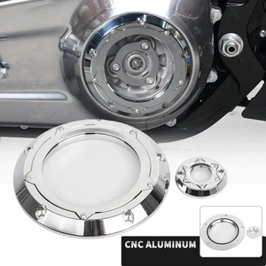 Chrome Clear Derby Timer Timing Cover For Harley Touring Road Street Glide FLH - Picture 1 of 12