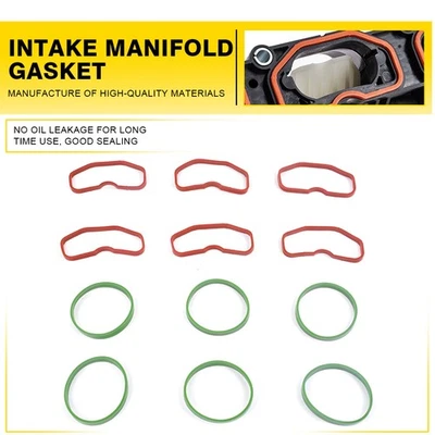 6*Upper 6*Lower Intake Manifold Gaskets For Audi 3.0T Q5 Q7 A8 A7 A6 S4 S5 SQ5 K — 第 1/4 张图片