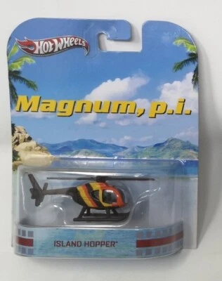 Hot Wheels Retro Entertainment Magnum P.I. helicopter Island Hopper Hughes MD500 - Image 1 of 2
