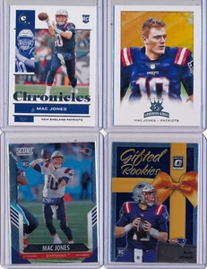 MAC JONES - 4pc 2021 Chronicles Gridirion Kings, Score Chrome, Panini FB & Optic - Picture 1 of 2