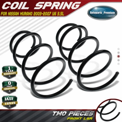 2x Muelles helicoidales de suspensión para Nissan Murano 2003-2007 V6 3,5 L delantero izquierdo y derecho Foto 1 de 4
