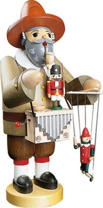 Räuchermännchen Puppenspieler mit Spielwerk 36cm #39011 - Picture 1 of 2
