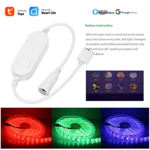 Tuya RGB LED Strip Light WiFi Smart Phone Controller For Google Alexa Home Hot - Picture 1 of 12