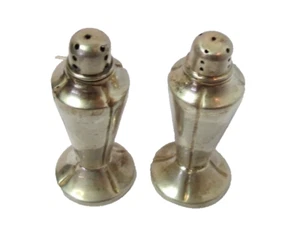 VINTAGE Pair Mexico Sterling Silver Salt Pepper Shaker Set 36 Grams 2 1/2" Tall. - Picture 1 of 4