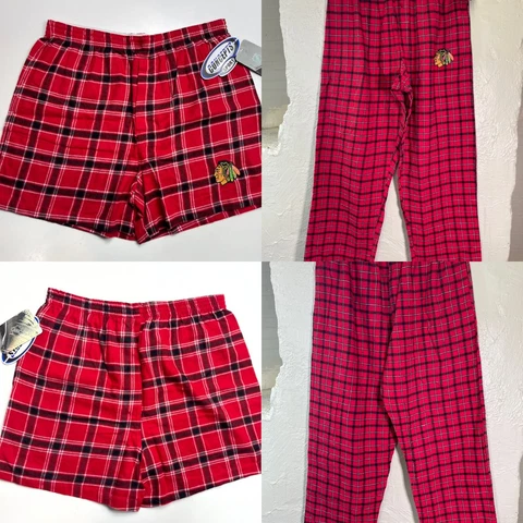 NHL Chicago Blackhawks Mens Large Concepts Sports Red Flannel Boxer Shorts Cover