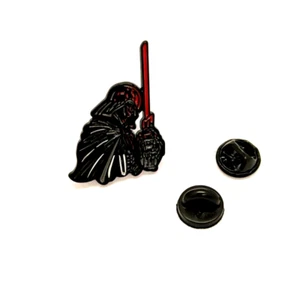 DARTH VADER PIN Star Wars Glowing Red Lightsaber Gift Enamel Lapel Brooch - Picture 1 of 3