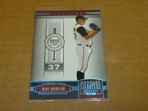 2005 Donruss Signature MIKE JOHNSTON CENTURY BLUE PARALLEL PIRATES 10/10 J2009