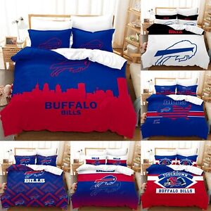 Buffalo Bills 3PCS Bedding Set Comforter Cover Duvet Protectors Pillowcase Gift
