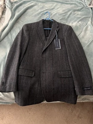 Nuevo 42 L Tommy Hilfiger Classic-Fit AZUL Plaid Sport Foto 1 de 4