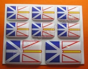 8 pegatinas 3D con cúpula de resina bandera de Terranova y Labrador - calcomanía adhesiva - Imagen 1 de 1
